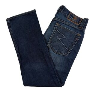 Rock & Republic Mens Straight Leg Medium Wash Blue Denim Jeans 32x30